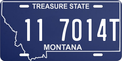 MT license plate 117014T