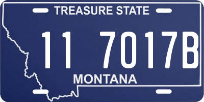 MT license plate 117017B