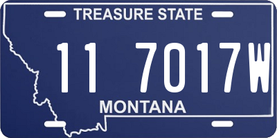 MT license plate 117017W