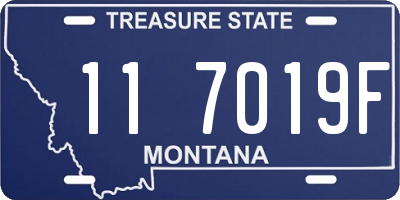 MT license plate 117019F