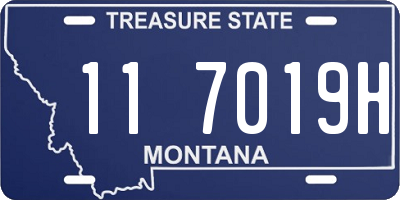 MT license plate 117019H