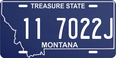 MT license plate 117022J