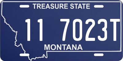 MT license plate 117023T