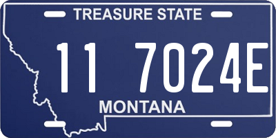 MT license plate 117024E