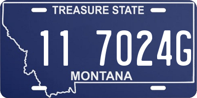 MT license plate 117024G