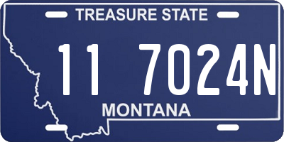 MT license plate 117024N