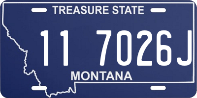 MT license plate 117026J