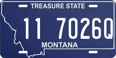 MT license plate 117026Q