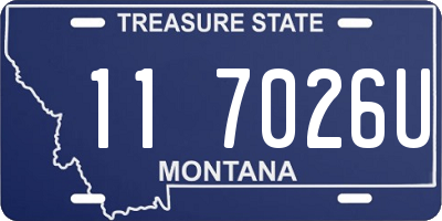 MT license plate 117026U