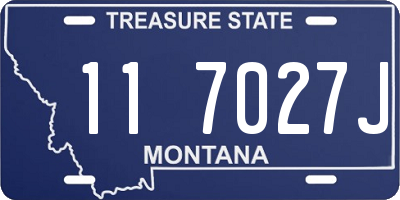 MT license plate 117027J