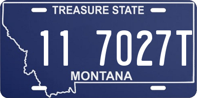 MT license plate 117027T