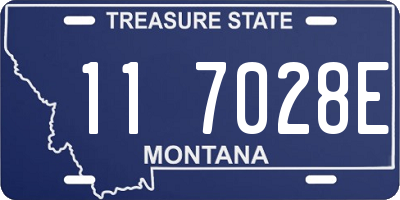 MT license plate 117028E