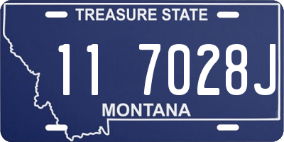 MT license plate 117028J