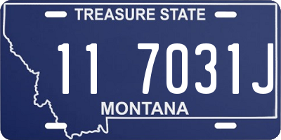 MT license plate 117031J