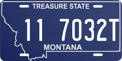 MT license plate 117032T