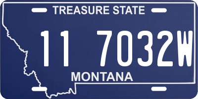 MT license plate 117032W