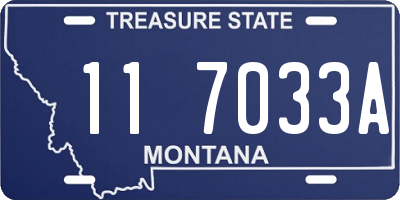 MT license plate 117033A
