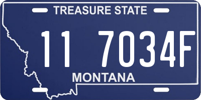 MT license plate 117034F