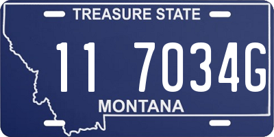 MT license plate 117034G
