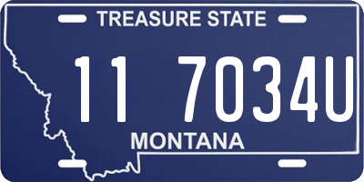 MT license plate 117034U