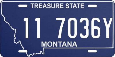 MT license plate 117036Y