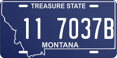 MT license plate 117037B