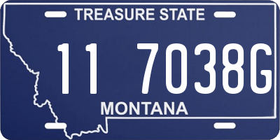 MT license plate 117038G