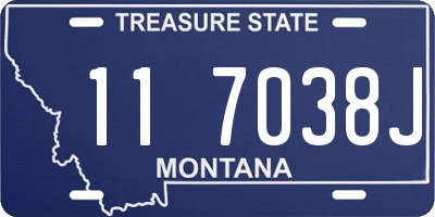 MT license plate 117038J