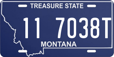 MT license plate 117038T