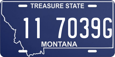 MT license plate 117039G