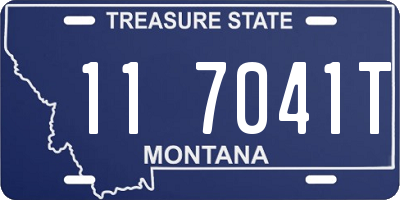 MT license plate 117041T