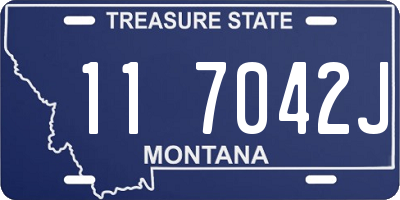 MT license plate 117042J