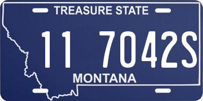 MT license plate 117042S