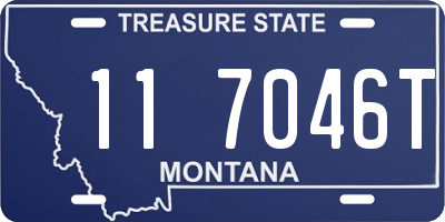 MT license plate 117046T