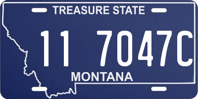 MT license plate 117047C