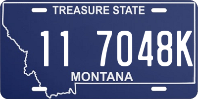 MT license plate 117048K