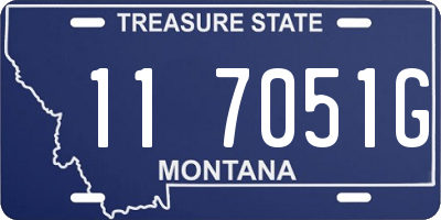 MT license plate 117051G