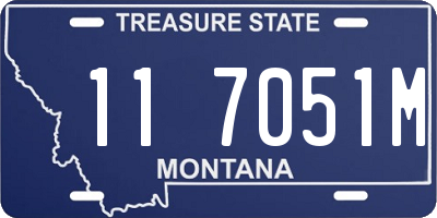 MT license plate 117051M