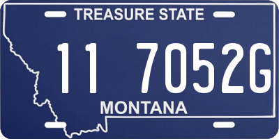 MT license plate 117052G