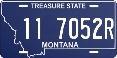 MT license plate 117052R