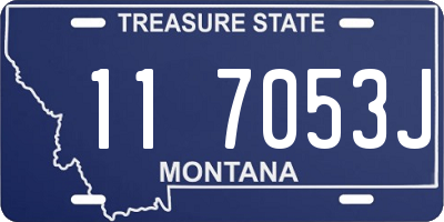 MT license plate 117053J