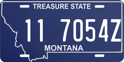 MT license plate 117054Z