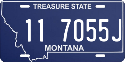 MT license plate 117055J