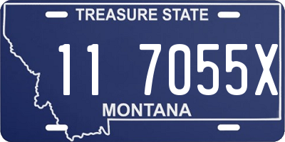 MT license plate 117055X