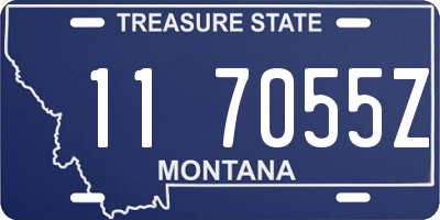 MT license plate 117055Z