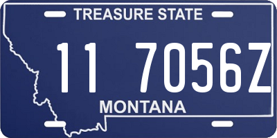 MT license plate 117056Z