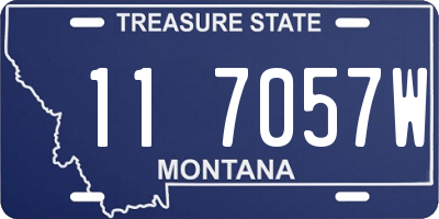 MT license plate 117057W