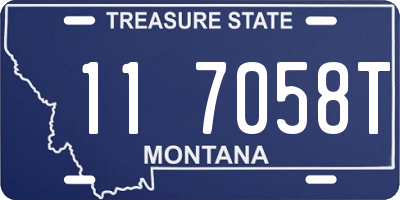 MT license plate 117058T