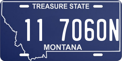 MT license plate 117060N