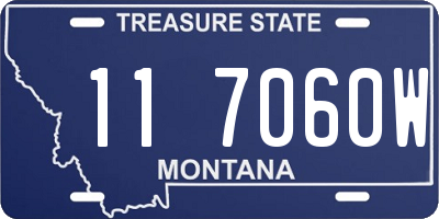 MT license plate 117060W